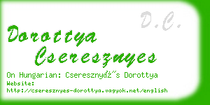 dorottya cseresznyes business card